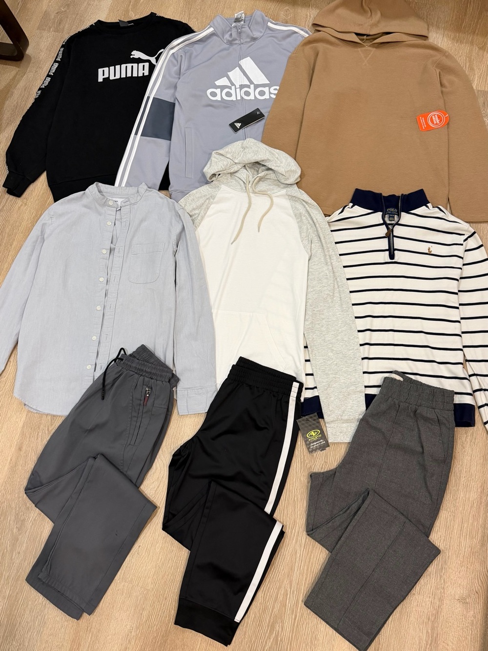 Adidas Teen Boy Clothing Bundle – Lot of Sweatpants & Shirts, Boys Size 18–20